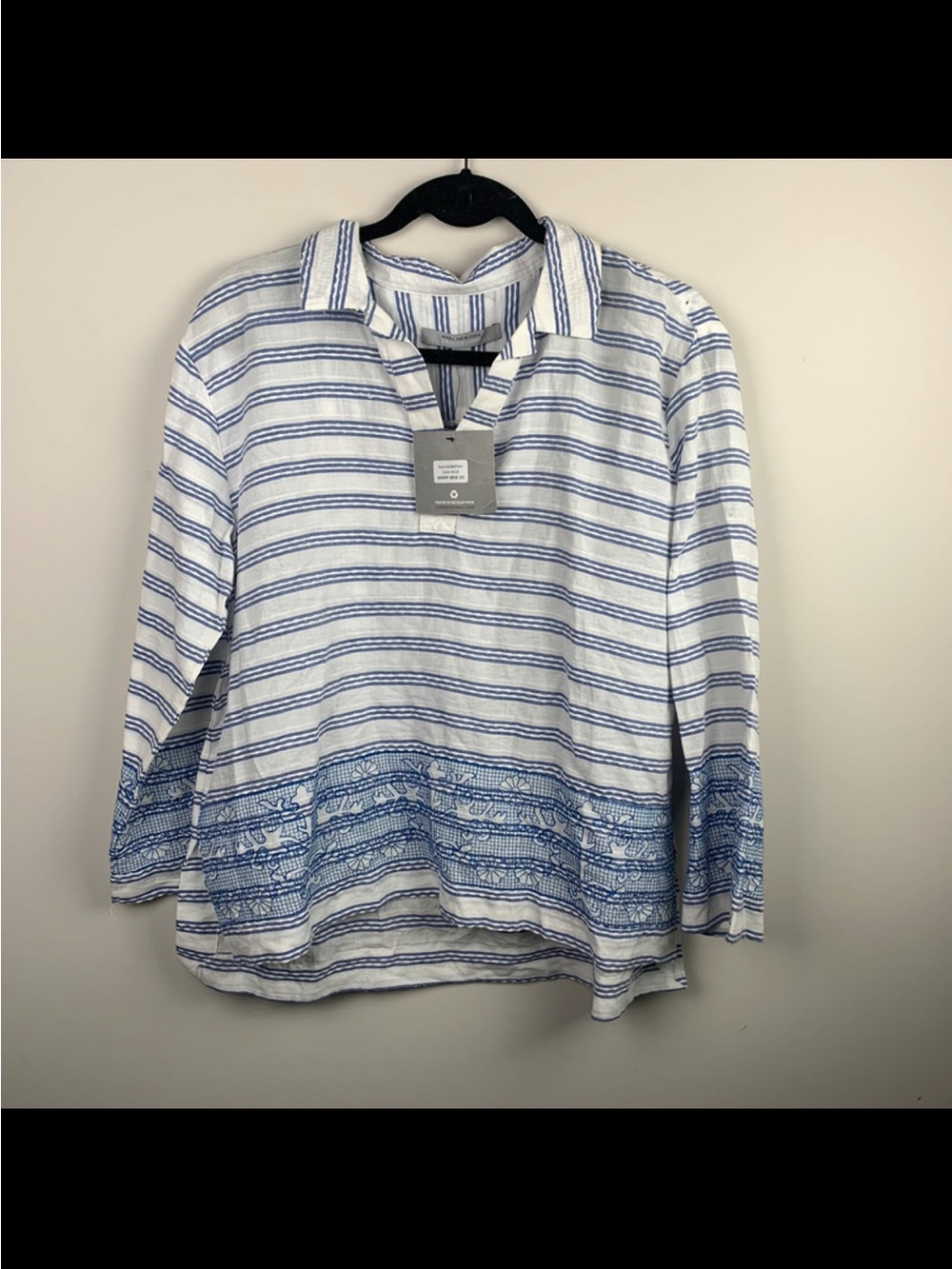Light Blue Striped Collared Shirt